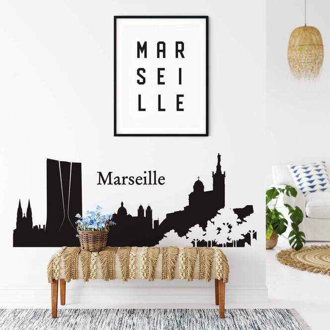 Wandtattoo Skyline Marseille