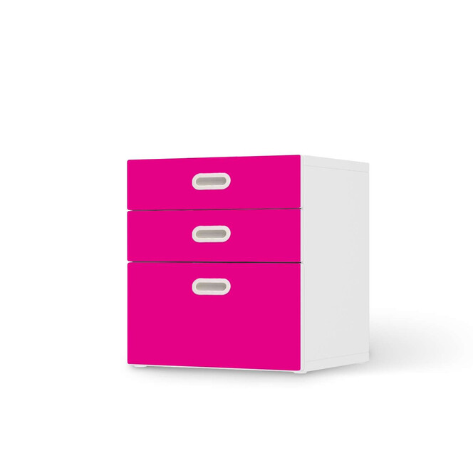 Folie IKEA Stuva / Fritids Kommode - 3 Schubladen - Pink Dark- Bild 1