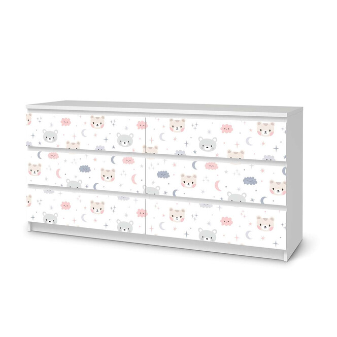 Möbelfolie IKEA Malm Kommode 6 Schubladen (breit) - Sweet Dreams- Bild 1
