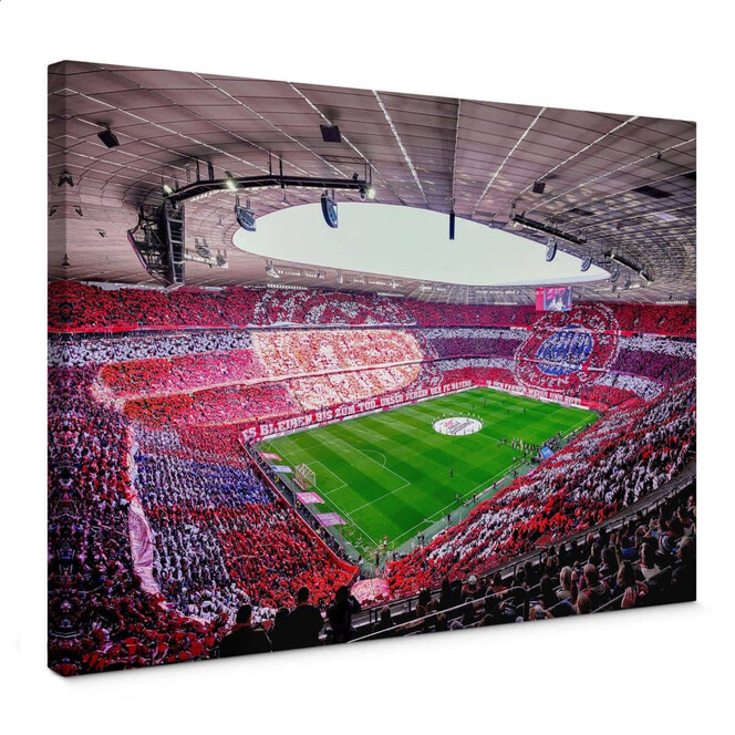 Leinwandbild FC Bayern Stadion Choreo bei Tag