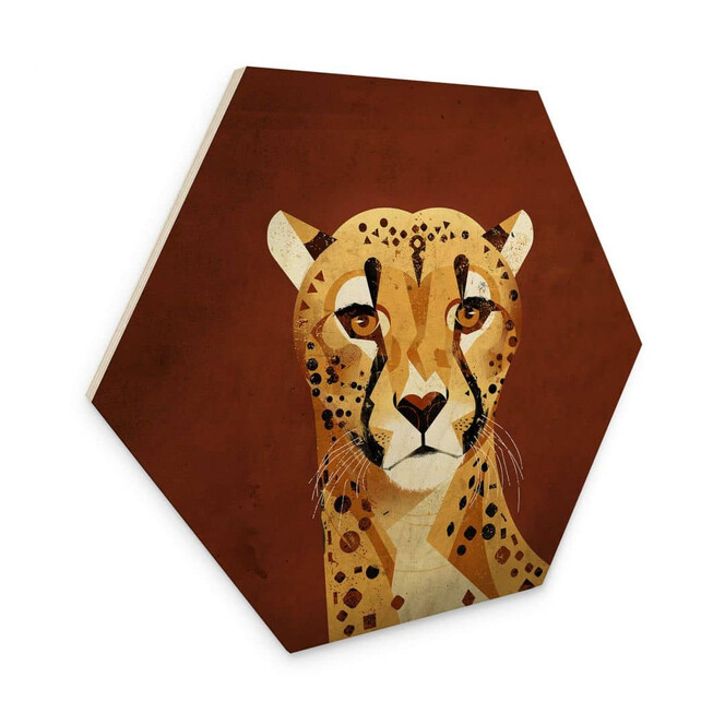 Hexagon - Holz Braun - Gepard
