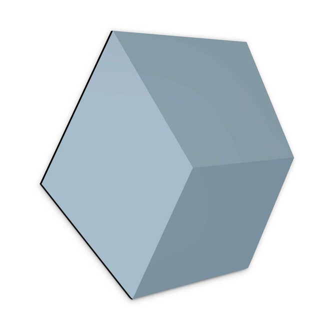 3D Hexagon - Alu-Dibond Hellblau