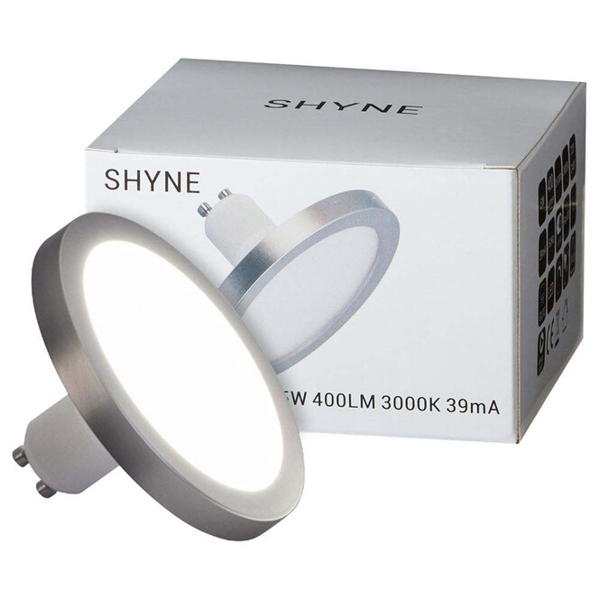 SHYNE LED GU10 Panelleuchtmittel, 90mm, nicht dimmbar in Silber