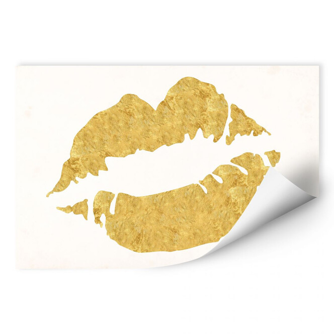 Wallprint Gold Lips