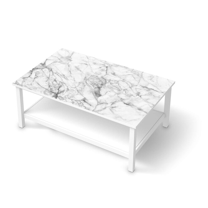 Möbelfolie IKEA Hemnes Tisch 118x75cm - Marmor weiss- Bild 1