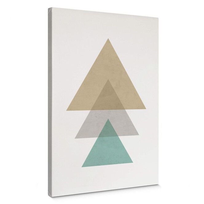 Leinwandbild Nouveauprints - Triangles aqua
