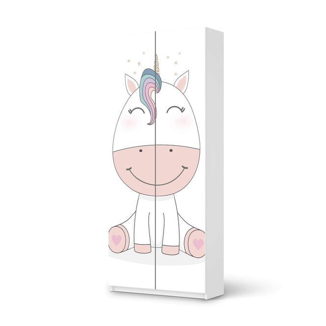 Möbelfolie IKEA Pax Schrank 236cm Höhe - 2 Türen - Baby Unicorn- Bild 1
