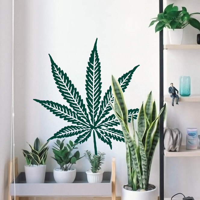 Wandtattoo Cannabis