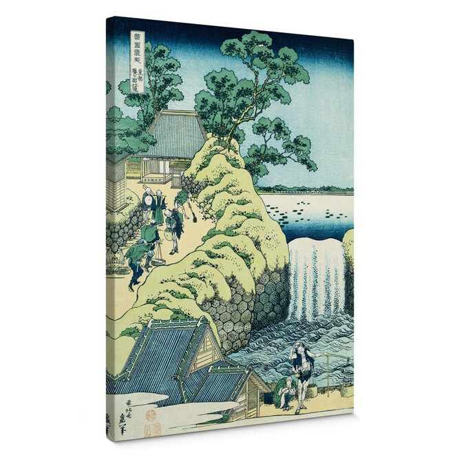Leinwandbild Hokusai - Der Aoigaoka Wasserfall