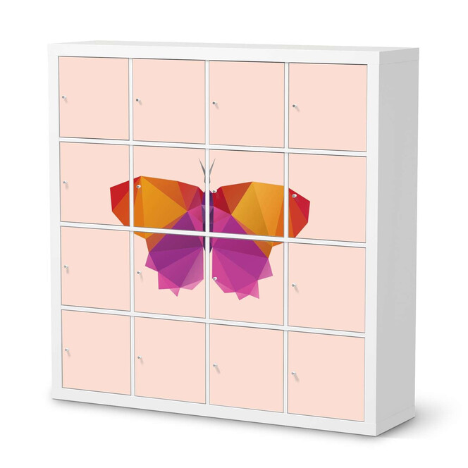 Möbelfolie IKEA Kallax Regal 16 Türen - Origami Butterfly- Bild 1