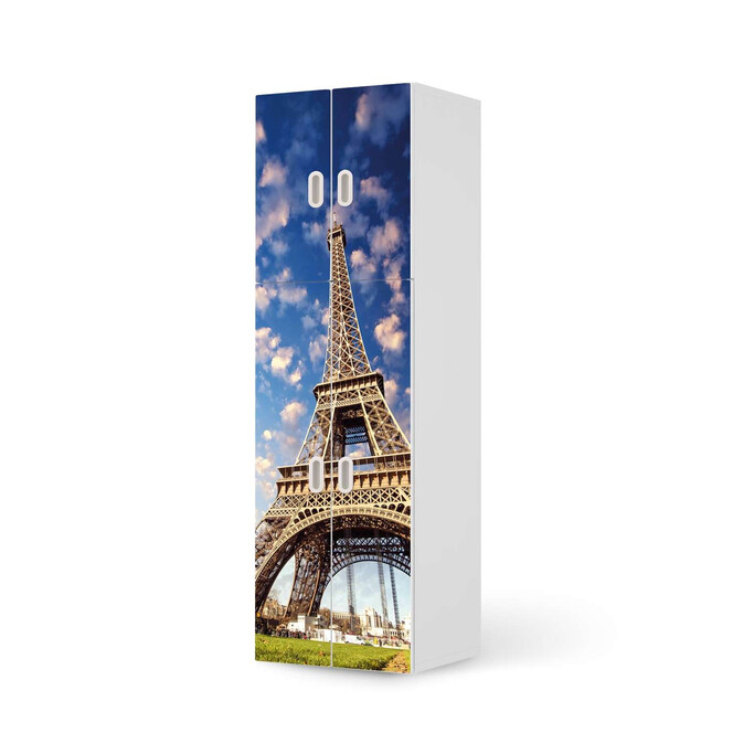 Möbelfolie IKEA Stuva / Fritids - 2 grosse und 2 kleine Türen - La Tour Eiffel- Bild 1