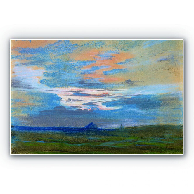 Wandbild Delacroix - Himmelsstudie bei Sonnenuntergang