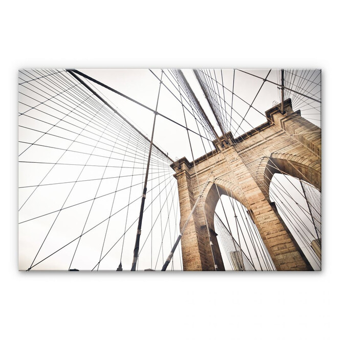 Acrylglasbild Brooklyn Bridge - Perspektive 02