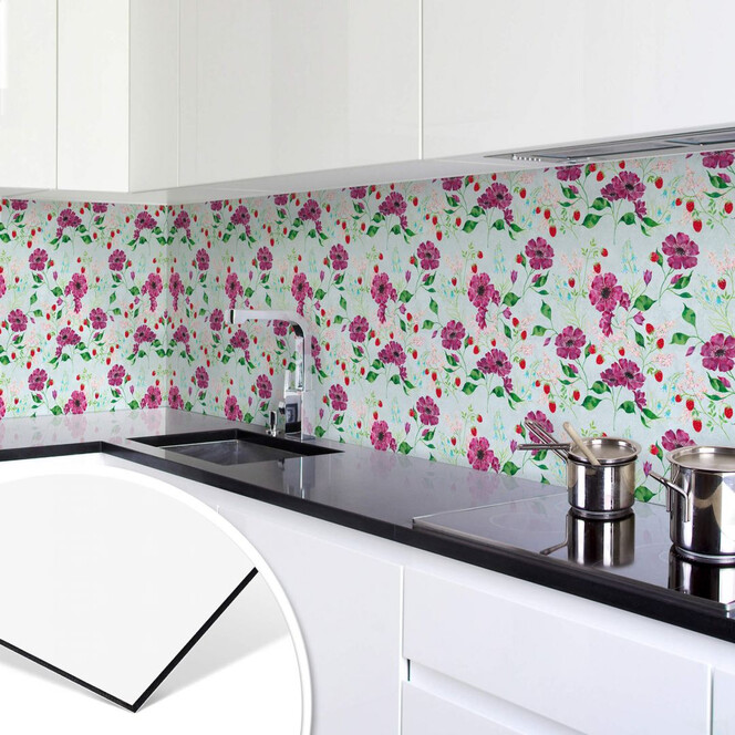 Küchenrückwand Blanz - Blütenromantik