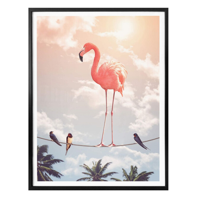 Poster Loose - Flamingo and Friends