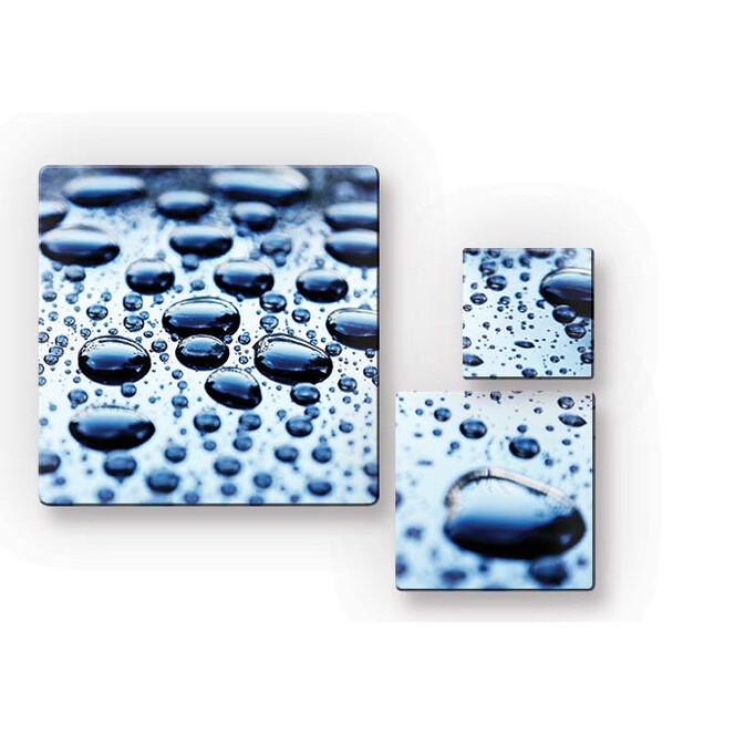 Glasbild Waterdrops (3-teilig)