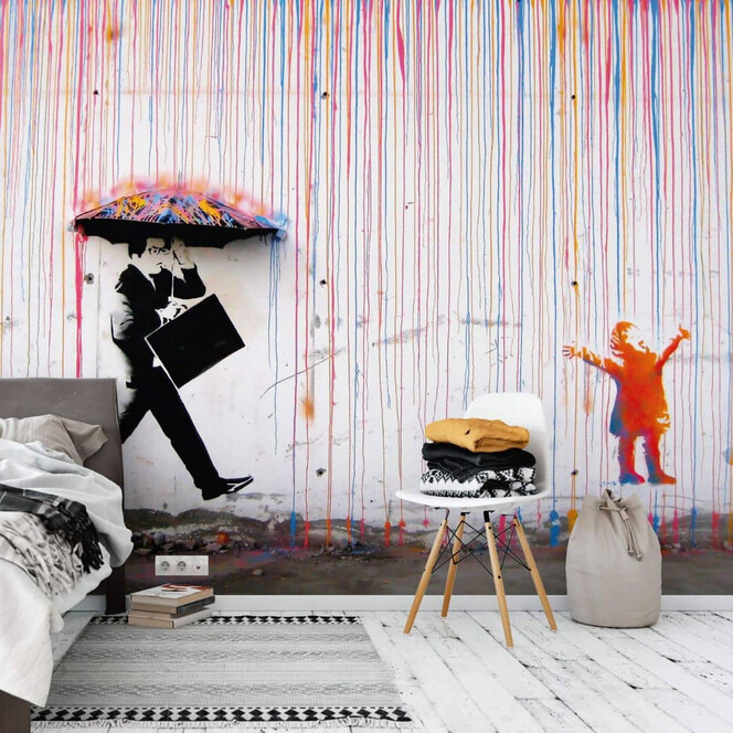 Fototapete Banksy - Coloured Rain
