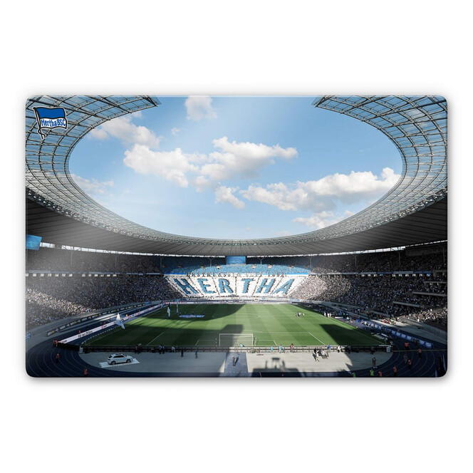 Glasbild Hertha BSC - Stadion am Tag