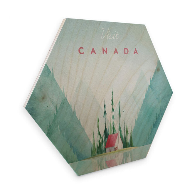 Hexagon - Holz Birke-Furnier Rivers - Kanada