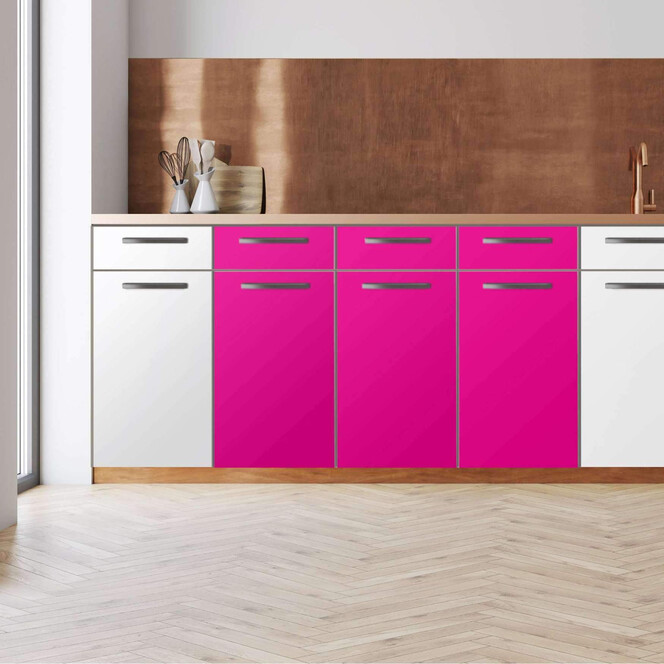 Küchenfolie - Unterschrank 120cm Breite - Pink Dark