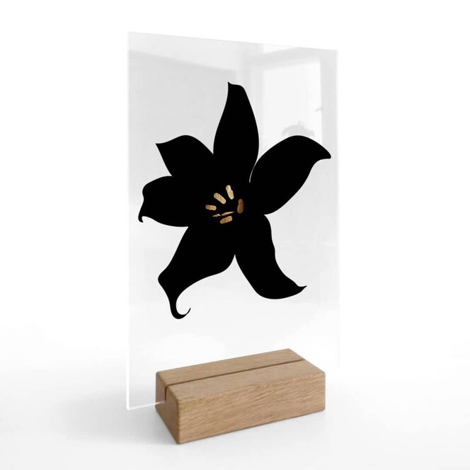 Tischaufsteller Kubistika - Dunkle Orchidee