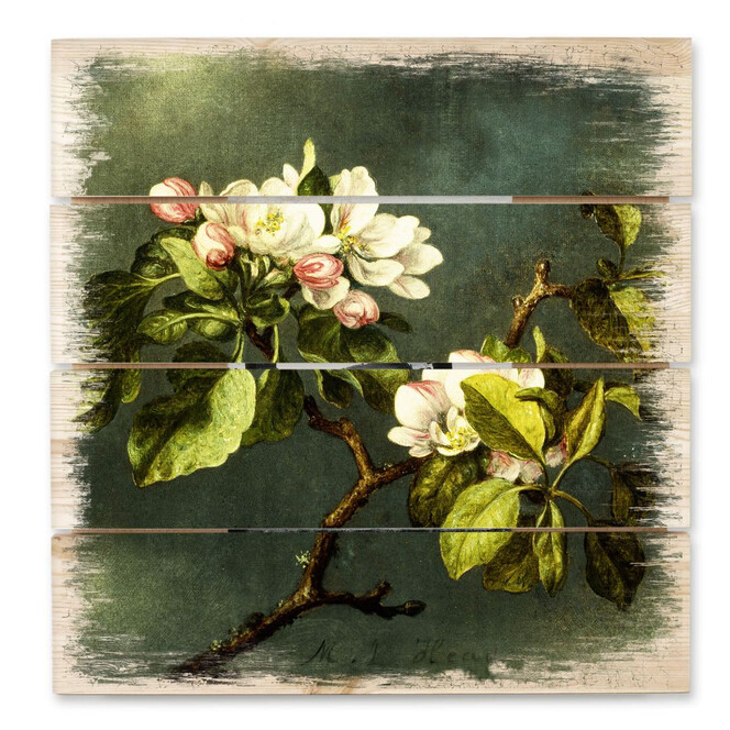 Holzbild Heade - Apfelblüten