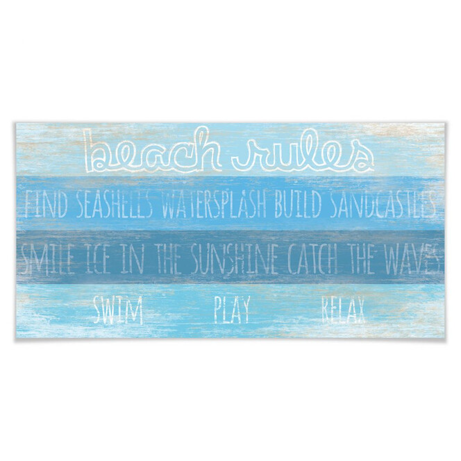 Poster Beach Rules