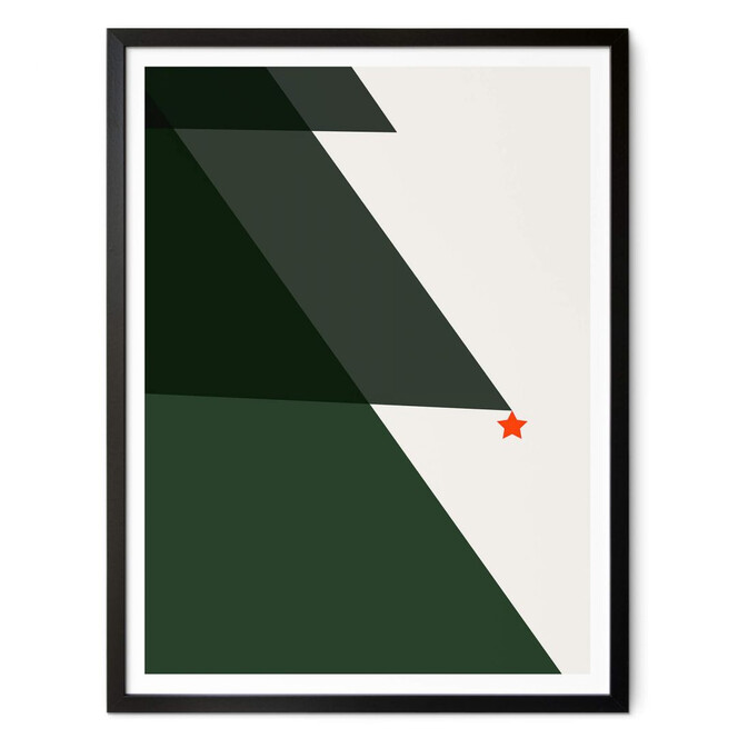 Poster Kubistika - Tannenbaum Abstrakt