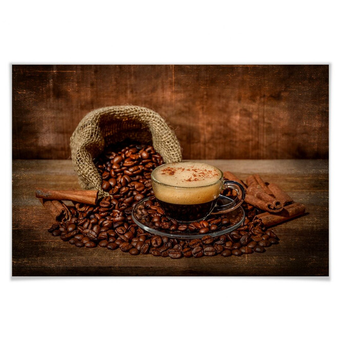 Poster Perfoncio - Kaffee rustikal