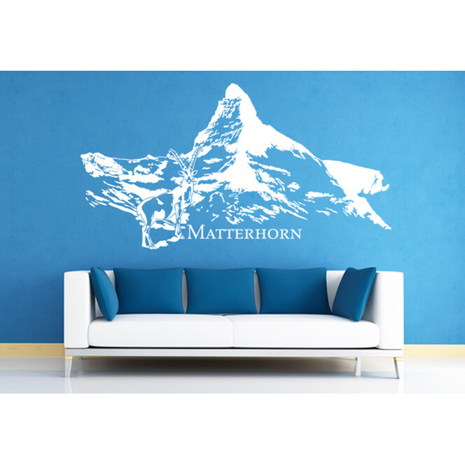Wohnansicht - Wandtattoo Matterhorn
