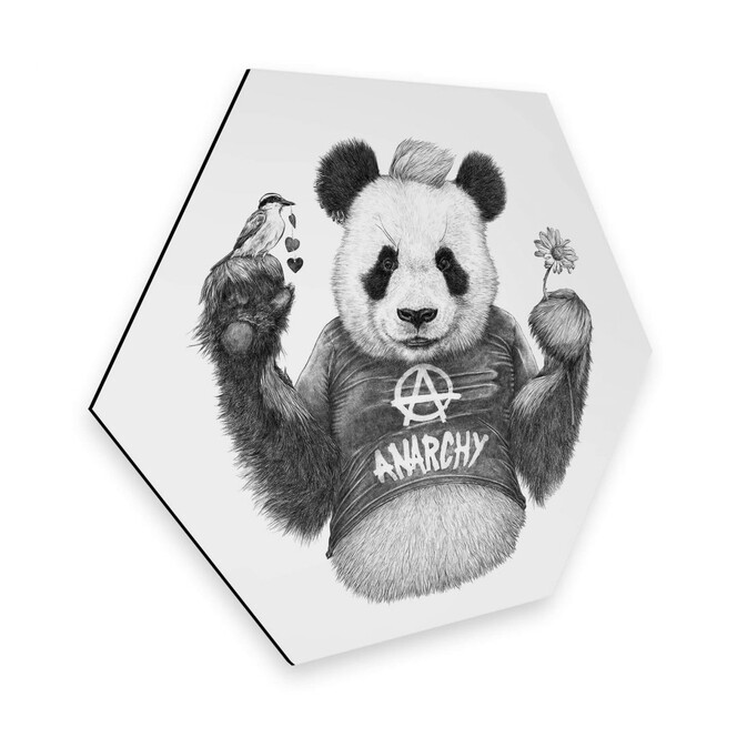 Hexagon - Alu-Dibond Kools - Punk Panda