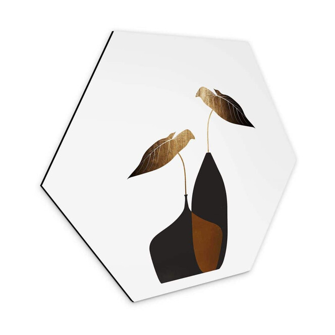 Hexagon - Alu-Dibond Kubistika - Skandinavisches Bouquet