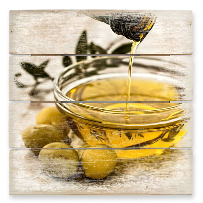 Holzbild Olivenöl