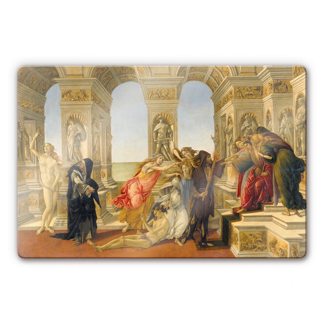 Glasbild Botticelli - Die Verleumdung des Apelles