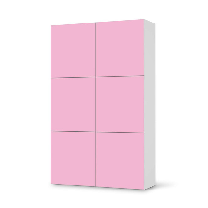 Möbel Klebefolie IKEA Besta Schrank 6 Türen (hoch) - Pink Light- Bild 1
