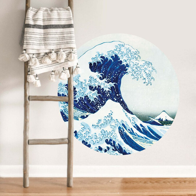 Wandtattoo Hokusai - Die grosse Welle - Rund
