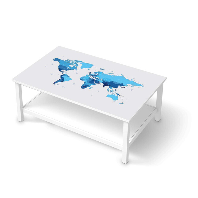 Möbelfolie IKEA Hemnes Tisch 118x75cm - Politische Weltkarte- Bild 1