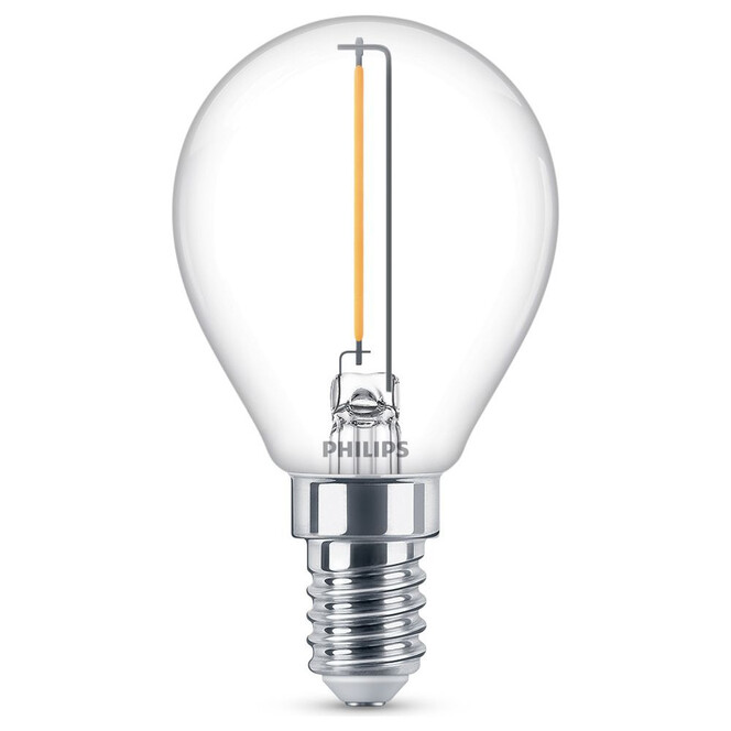 Philips LED Lampe ersetzt 15W, E14 Tropfen P45. klar, warmweiss, 136 Lumen, nicht dimmbar, 1er Pack Energieklasse A&&