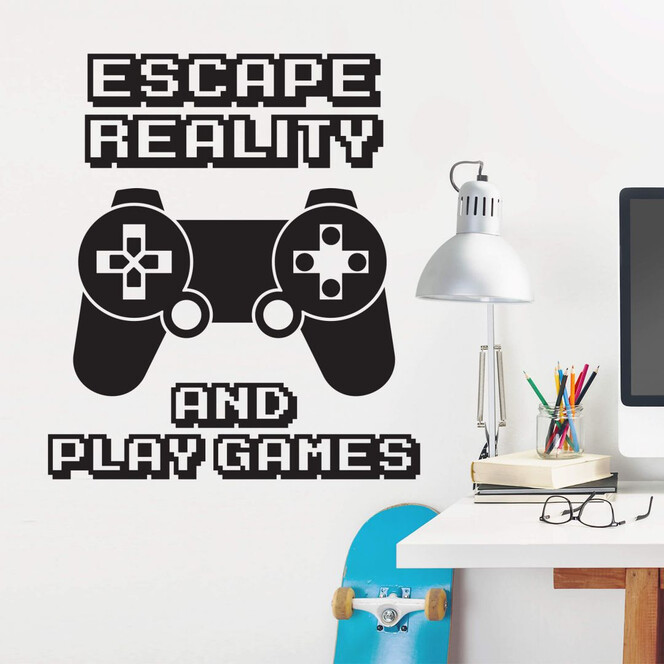 Wandtattoo Escape reality and play games