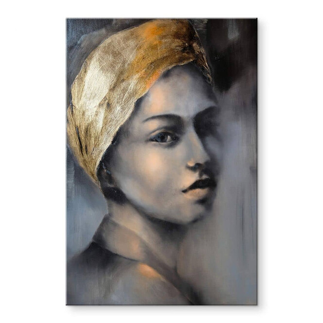 Acrylglasbild Schmucker - Das Mädchen mit dem goldenen Haarband