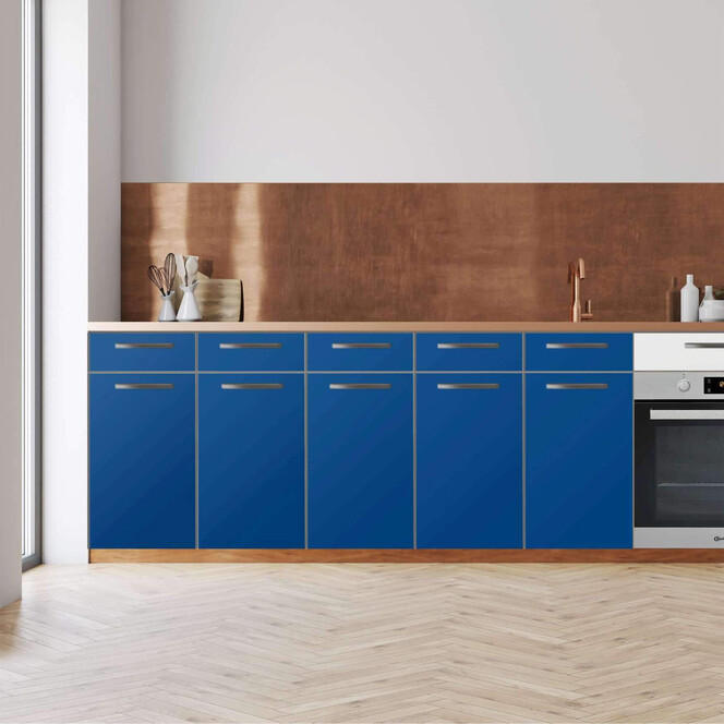 Küchenfolie - Unterschrank 200cm Breite - Blau Dark