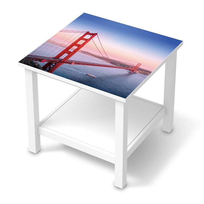 Möbel Klebefolie IKEA Hemnes Tisch 55x55cm - Golden Gate- Bild 1