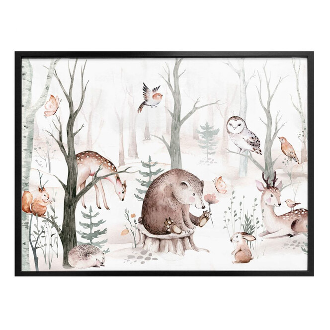 Poster Kvilis - Tierfreunde im Wald