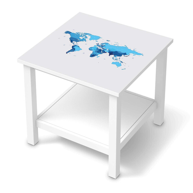 Möbel Klebefolie IKEA Hemnes Tisch 55x55cm - Politische Weltkarte- Bild 1