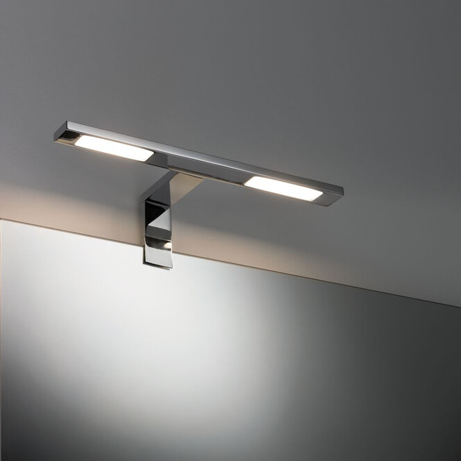 Galeria Spiegel- und Aufschrankleuchte LED, Double Hook 2x3.2W Chrom, inkl. Leuchtmittel - Bild 1