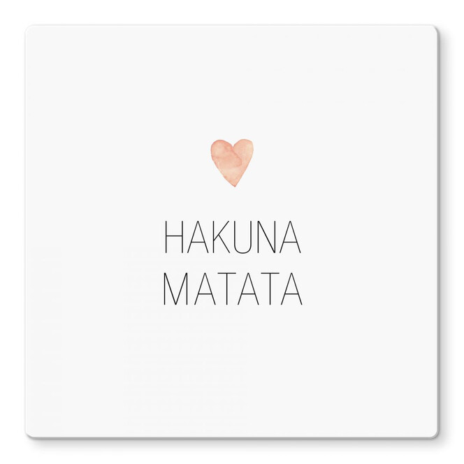 Glasbild Confetti & Cream - Hakuna Matata