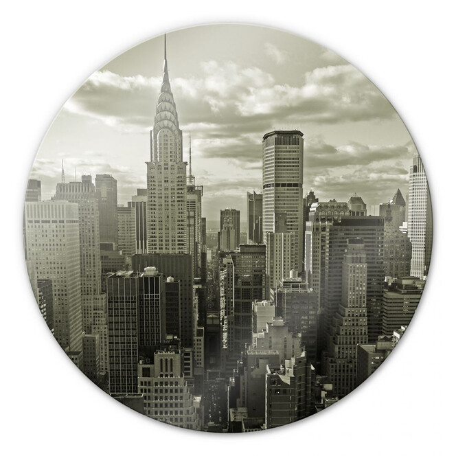 Glasbild Manhattan 2 - rund