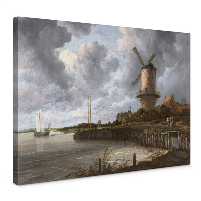 Leinwandbild van Ruisdael - Die Windmühle von Wijk bei Duurstede