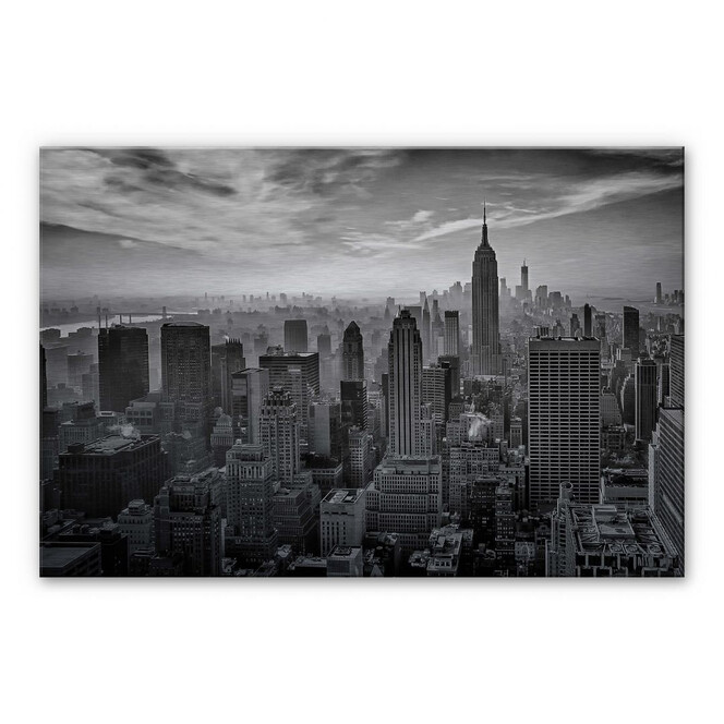 Alu-Dibond Bild mit Silbereffekt Schilbe - Hazy Gotham