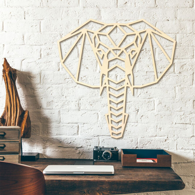 Holzkunst Pappel - Origami Elefantenkopf